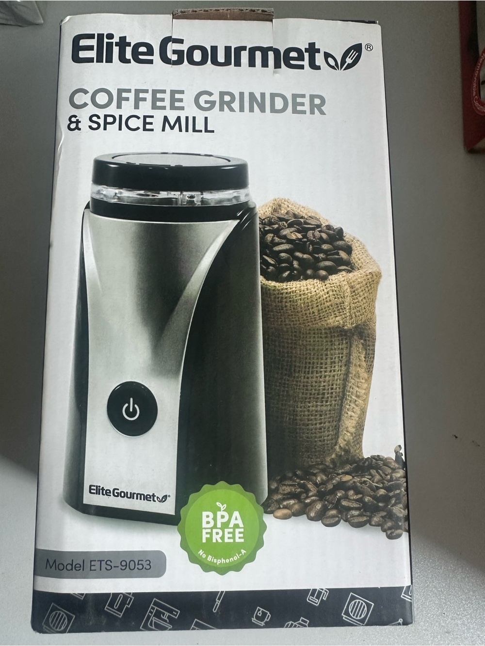 Elite Cusine Electric Coffee Grinder Nut, Spice, Herb, Stainless Steel ETS-9053